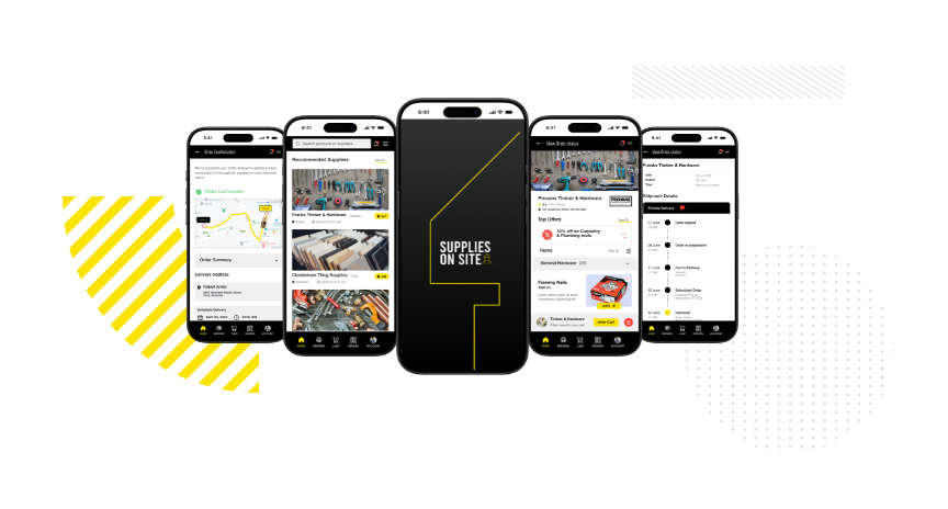supplies on site app screenshots
